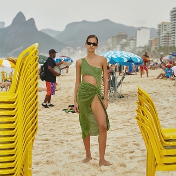 BAOBAB Mia Gathered Twist Pareo Coverup in Dua - Picture 7 of 13